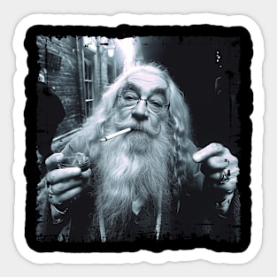 Stoned Wizard Old Man Magician Real Life Sticker